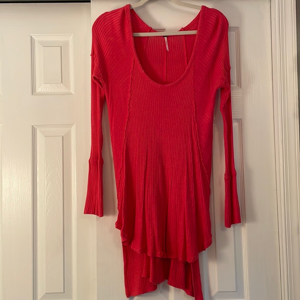 Orange free people sweater